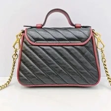Gucci GG Marmont Top Handle Crossbody Auth 2
