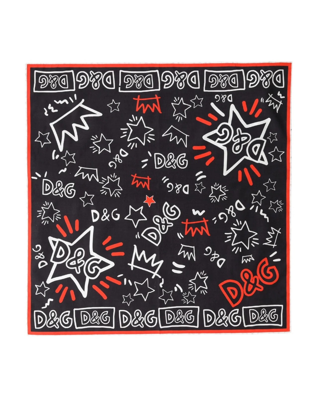 Dolce & Gabbana — Dolce & Gabbana DG Crown Foulard 47cm X 46cm Scarf — Accessory — resale