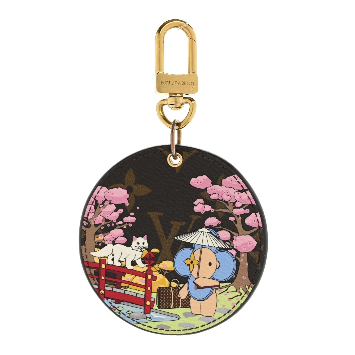 Louis Vuitton — 2021 Christmas Animation Japanese Garden Bag Charm Key Ring Wisteria — Accessory — resale