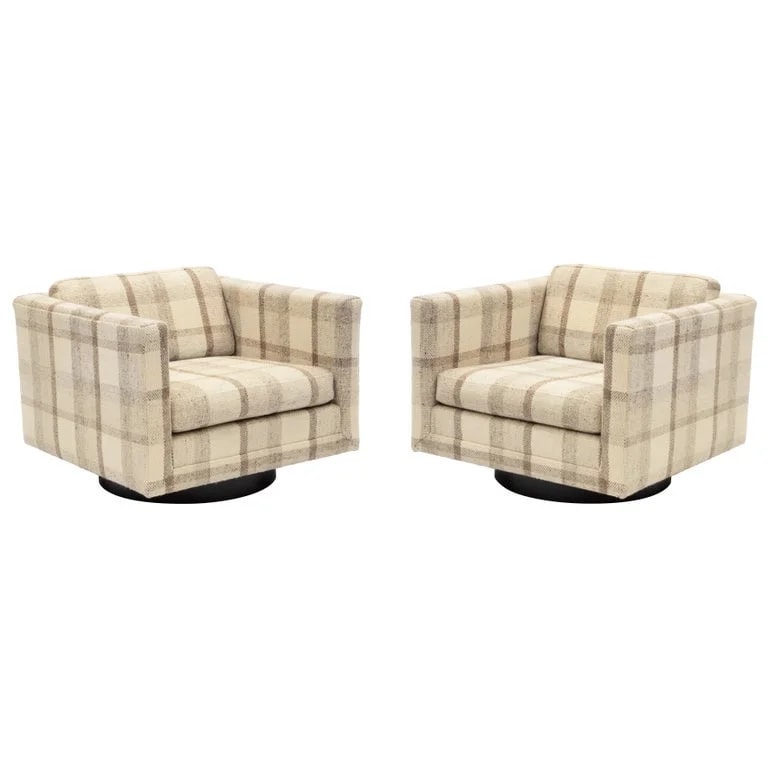Harvey Probber — Pair of Mid Century Model "1461" Swivel By Harvey Probber — Furniture — resale