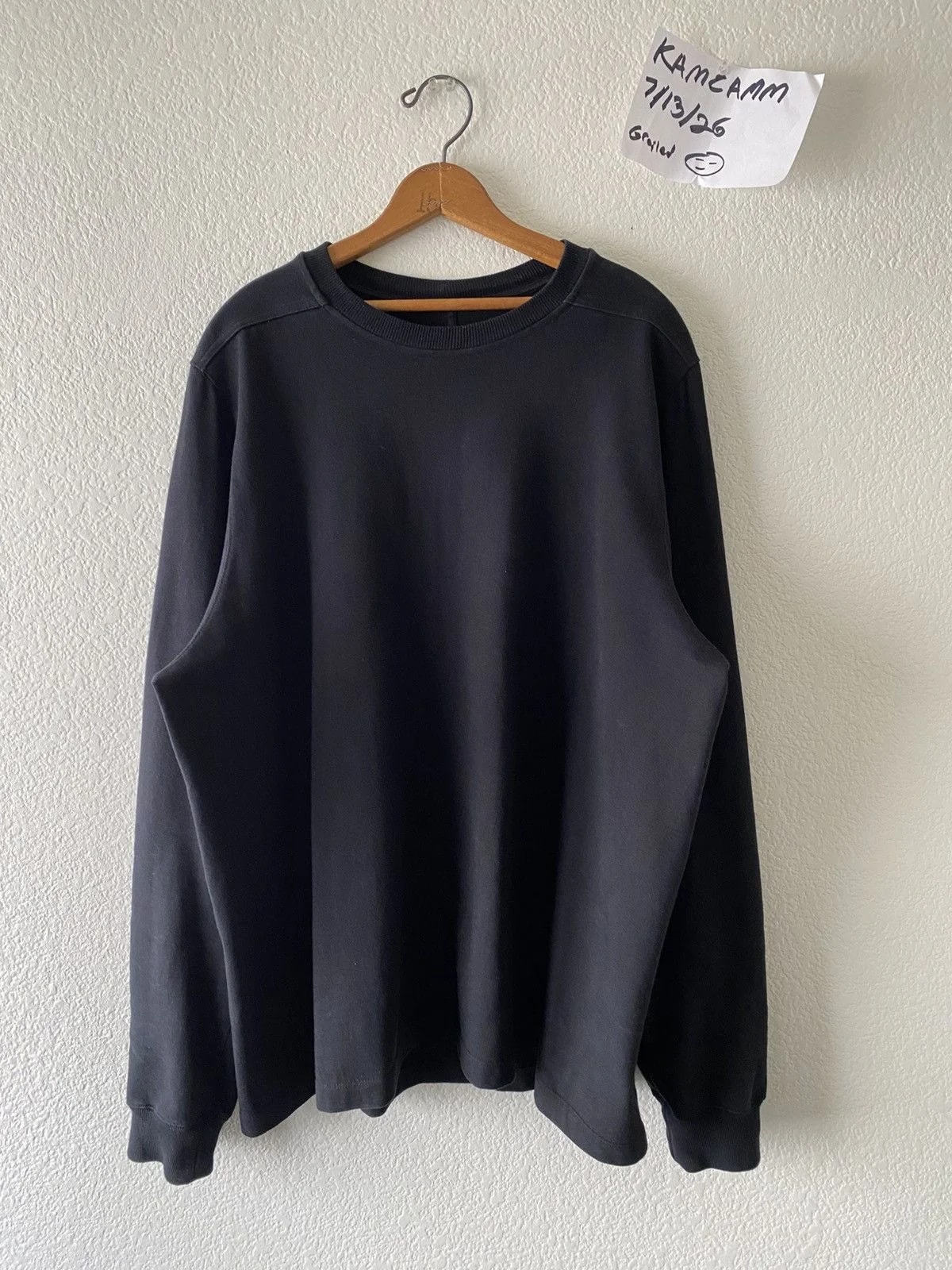 Rick Owens — 🦇 Rick Owens ⬛️ Heavy Long Sleeve Thick Crewneck — streetwear — resale