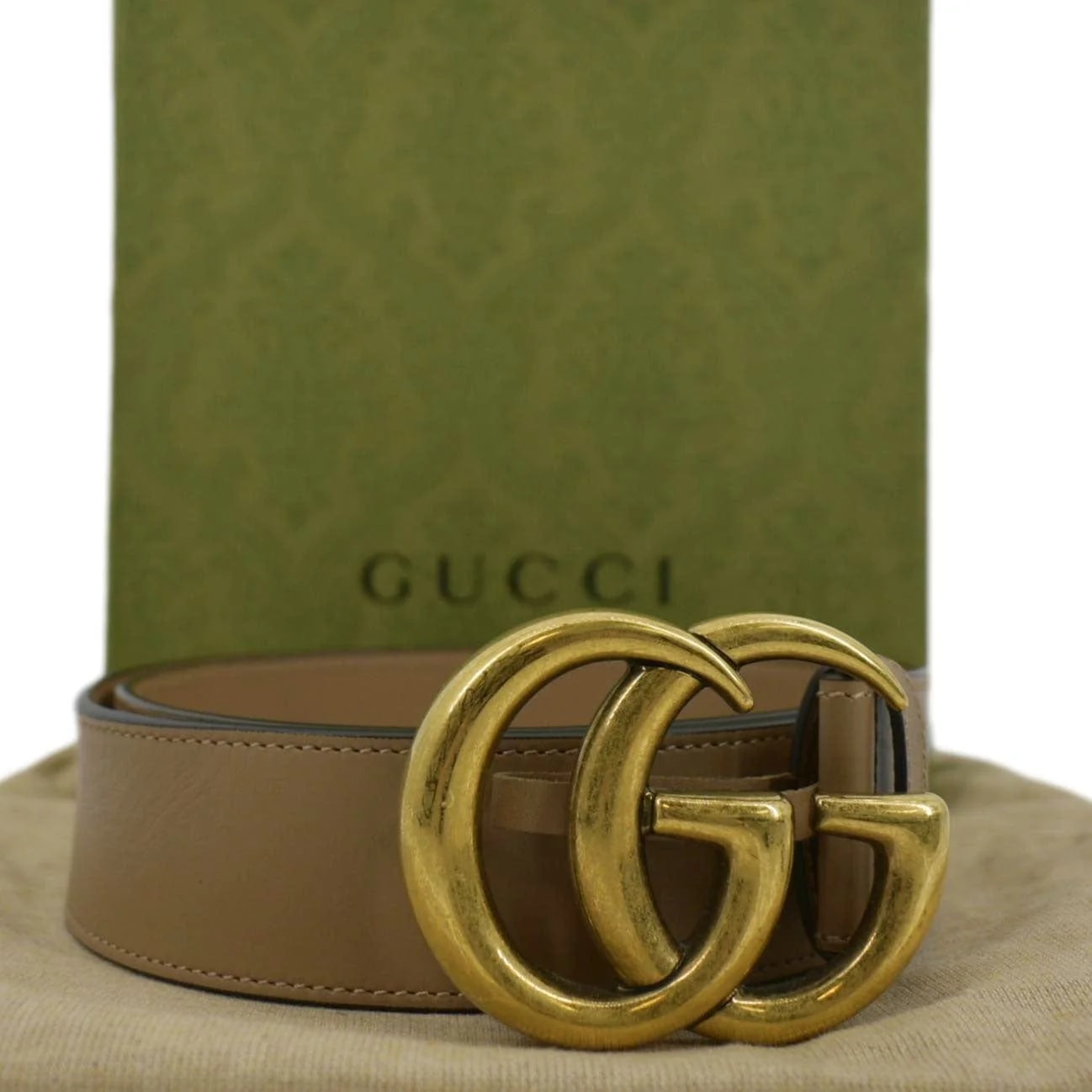 Gucci Double G Buckle Belt Size 80.32 400593 2