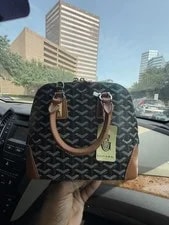 Goyard Chevron Satchel Top Handle Zip Detachable Strap 4