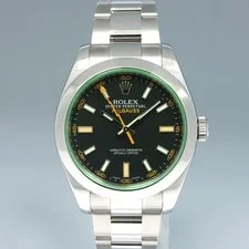 Papers Rolex Milgauss Green Anniversary Orange Black 116400GV Steel 2