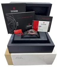 2016 Papers Tudor Heritage Black Bay RED Steel Smiley 41mm 79220R BOX 2