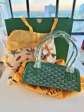 Goyard — Goyard Bonbonnière HandbagGREEN FullPackaging + Receipt — Handbag — resale