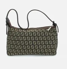 Fendi Dark Cloth Baguette Zip R-53 2