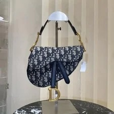 Dior — Dior Saddle Embroidered Monogram Print Magnetic Buckle - Very Good #14DIOJ5 — Handbag — resale