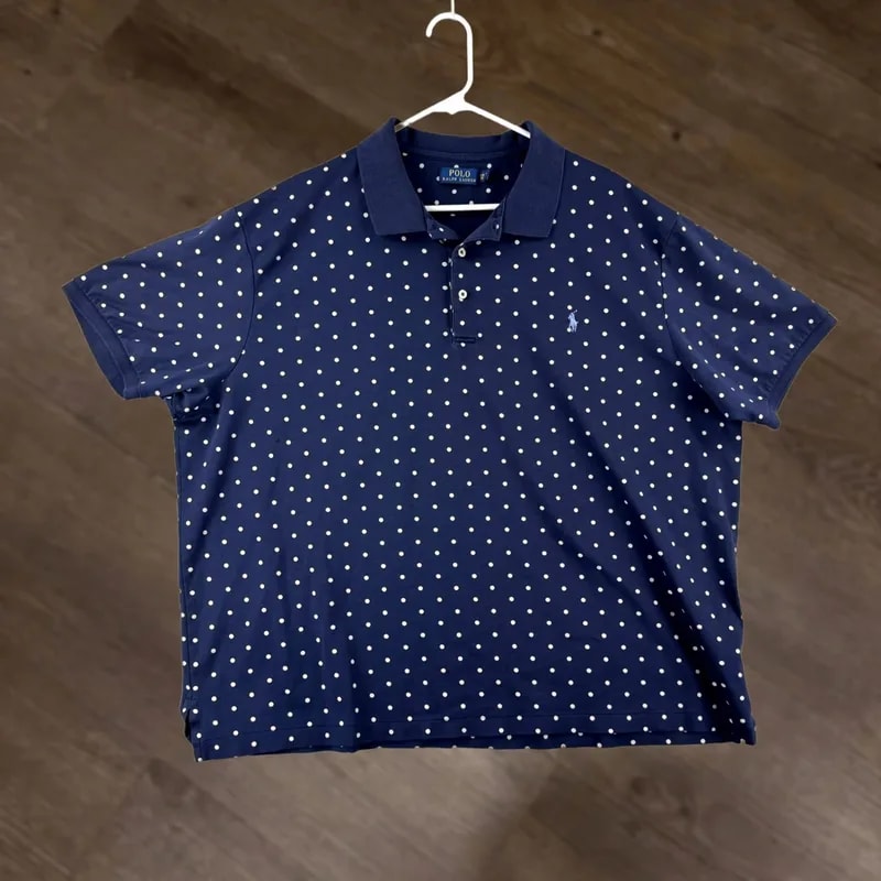Polo Ralph Lauren — Polo Ralph Lauren Shirt 3XL Polo Cotton Stretch Polka Dot Short Sleeve Casual Golf : No — streetwear — resale