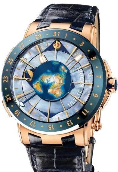 Worldofluxuryus — Ulysse Nardin Classico Executive Moonstruck 18K Rose Gold & Ceramic — Watch — resale