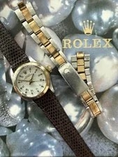 Rolex Oyster Perpetual 6618 25mm Two Tone 18K/SS Circa 1969 “Buckley” White Dial 2