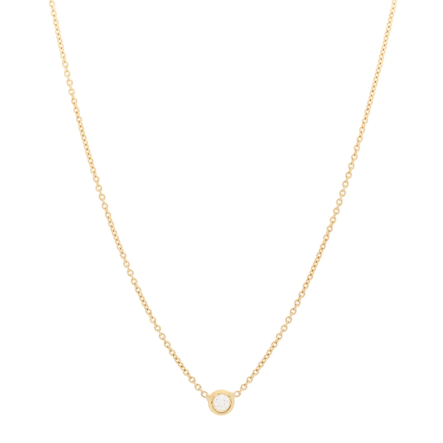 Roberto Coin — 18K Yellow Gold .19ct Diamonds By the Inch Solitaire — Jewelry — resale
