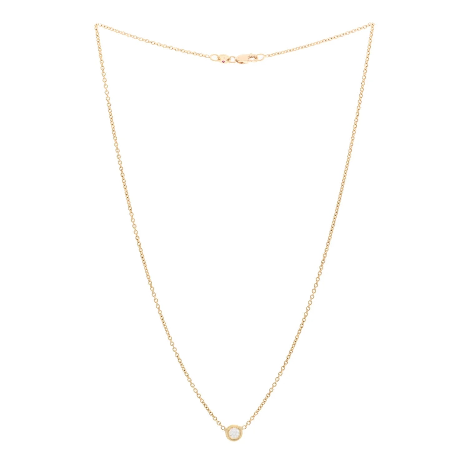 18K Yellow Gold .19ct Diamonds By the Inch Solitaire 3
