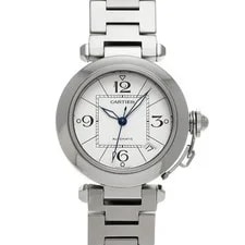Cartier — Cartier Pasha C W31074M7 ( 2324) 35mm Stainless Steel White #WW2988 — Watch — resale