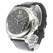 Panerai Luminor Daylight PAM00356 43mm SS Black Dial Automatic Chronograph #C220 2
