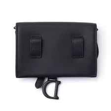 Christian Dior Chain Wallet Mini Wallet D Charm Compact Saddle Nano Blac 3