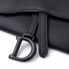 Christian Dior Chain Wallet Mini Wallet D Charm Compact Saddle Nano Blac 4
