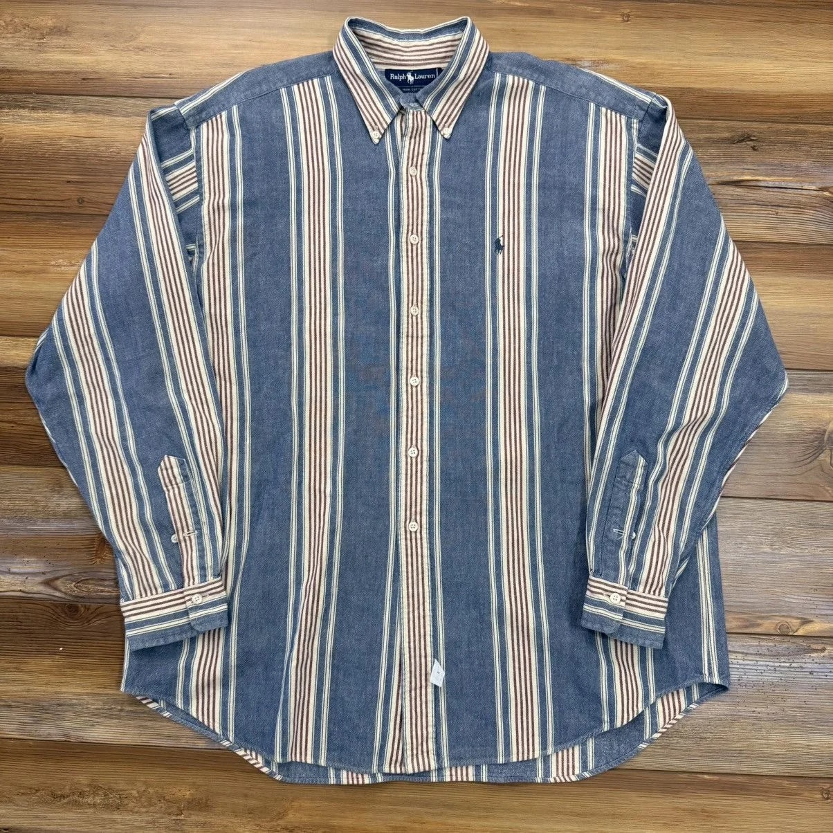 Polo Ralph Lauren — Polo Ralph Lauren Striped Longsleeve Button Down Shirt — streetwear — resale
