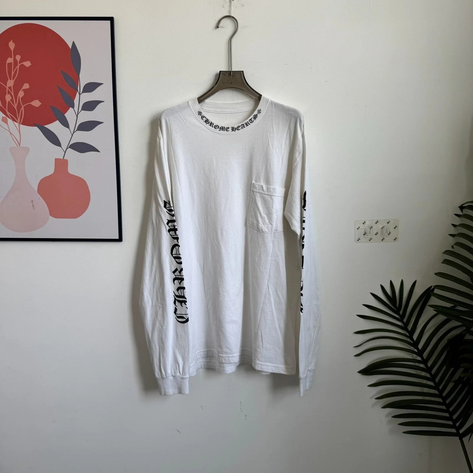 Chrome Hearts — Hearts Script Print Pocket Long Sleeve T-Shirt L — streetwear — resale