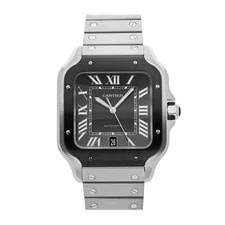 Cartier — Cartier Santos de Steel Auto 39.8mm Gray Dial Bracelet WSSA0037 — Watch — resale