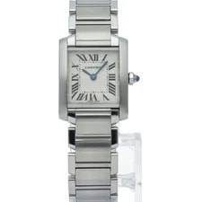 Cartier Tank Française SM W51008Q3 Stainless Steel WomenWatch Silver 2