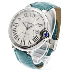 Cartier Ballon Bleu W69016Z4 42mm SS/Leather Silver #C16599 2