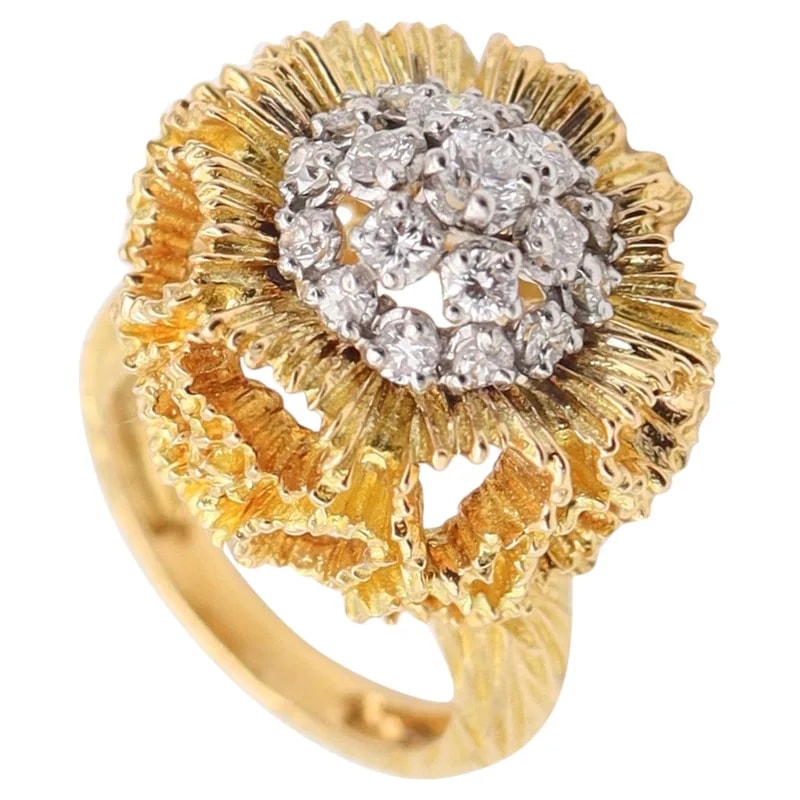 Pierre Sterlé — Pierre Sterlé Paris 1960 Cocktail in 18kt and With VS Diamonds — Jewelry — resale