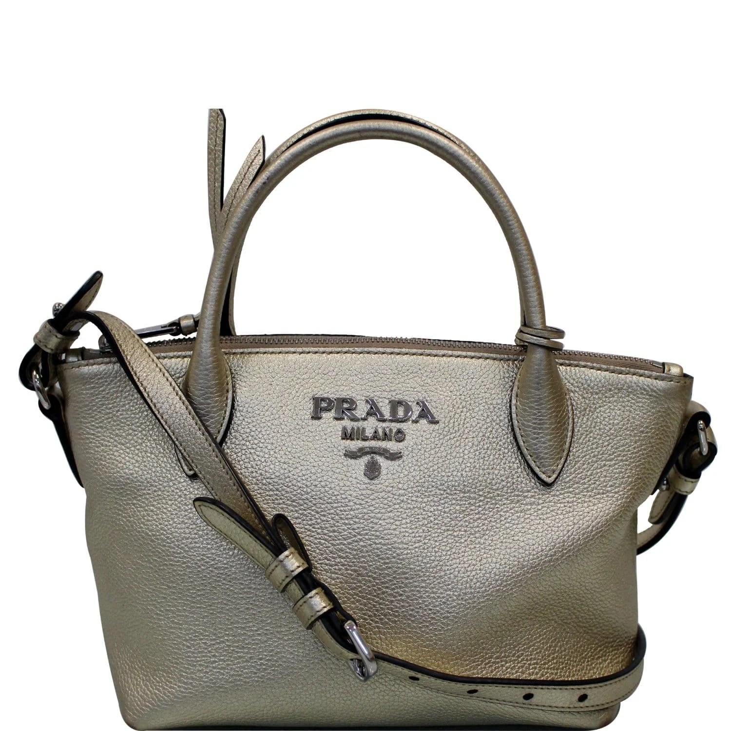 Prada — Prada Small Daino Metallic - Last Call — Handbag — resale