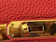 2014 Authentic Hermes Kelly 35 Geranium 2 Way in Good Condition 4