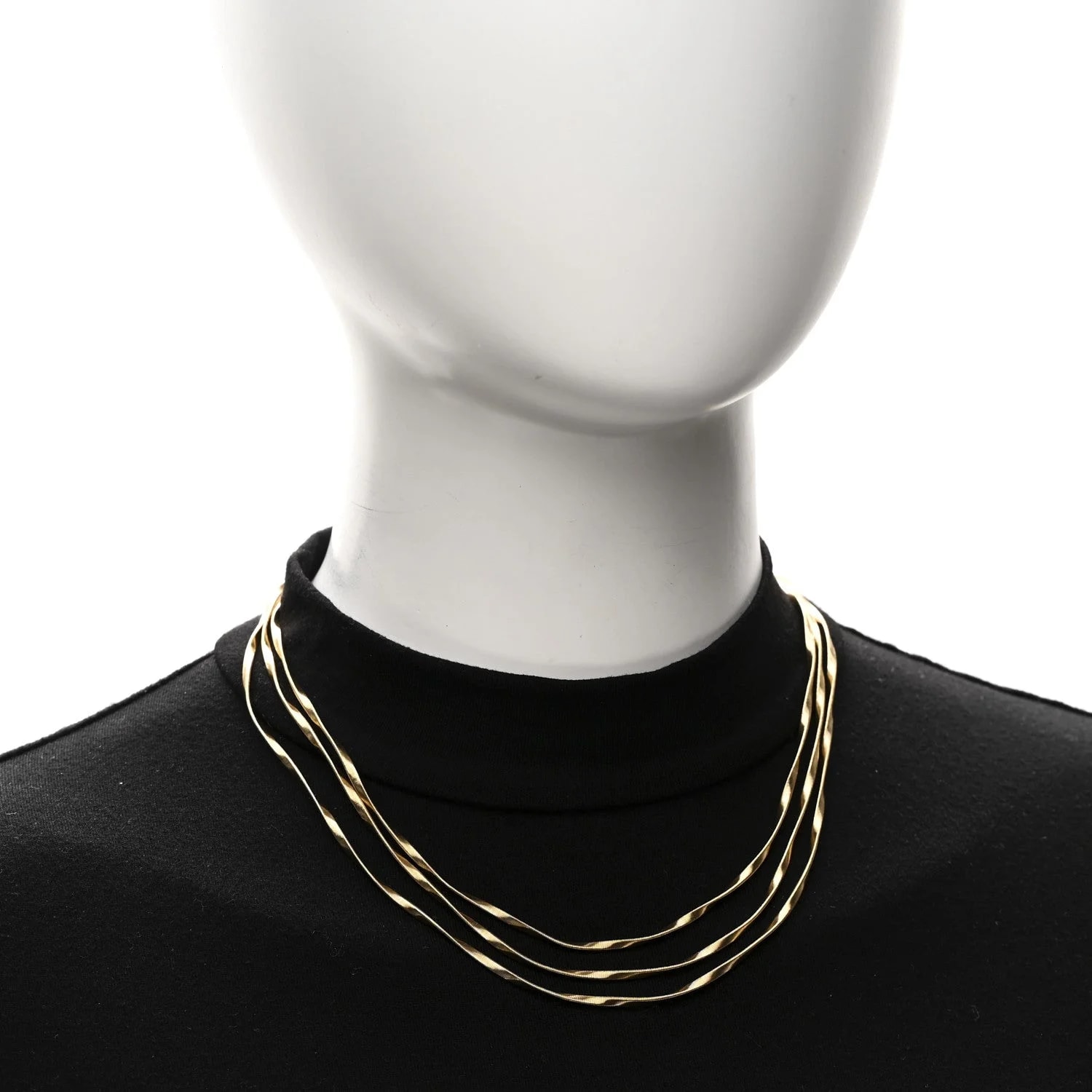 18K Yellow Gold Three Srand Coil 2
