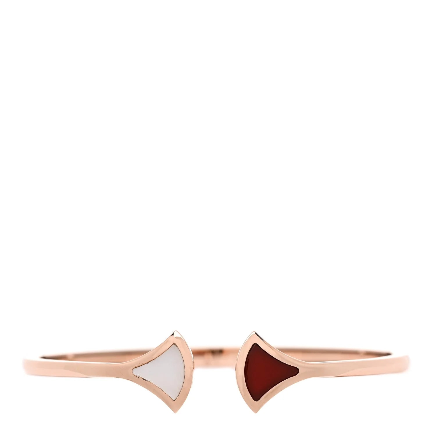 Bulgari — 18K Rose Gold Mother of Pearl Carnelian Divas Dream Cuff M — Jewelry — resale
