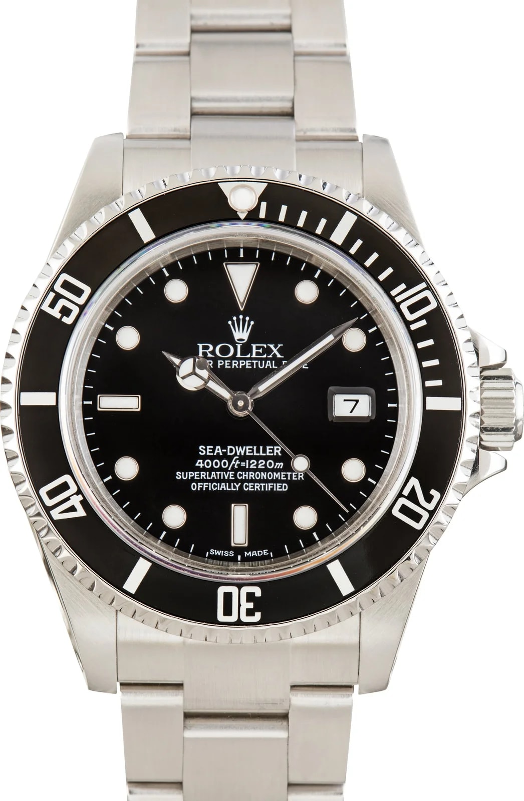 Rolex — Stainless Steel Rolex Sea-Dweller Ref 16600 Black Aluminum Dial — Watch — resale