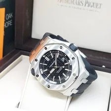 Audemars Piguet — Audemars Piguet Black 42mm Stainless Steel Royal Oak Offshore Diver REF: 15703ST — Watch — resale