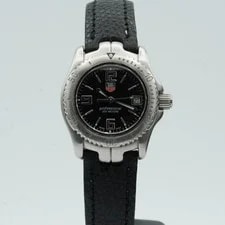 Tag Heuer — TAG Heuer Link Quartz 28mm WT1410 Steel 100m Black Leather Strap — Watch — resale