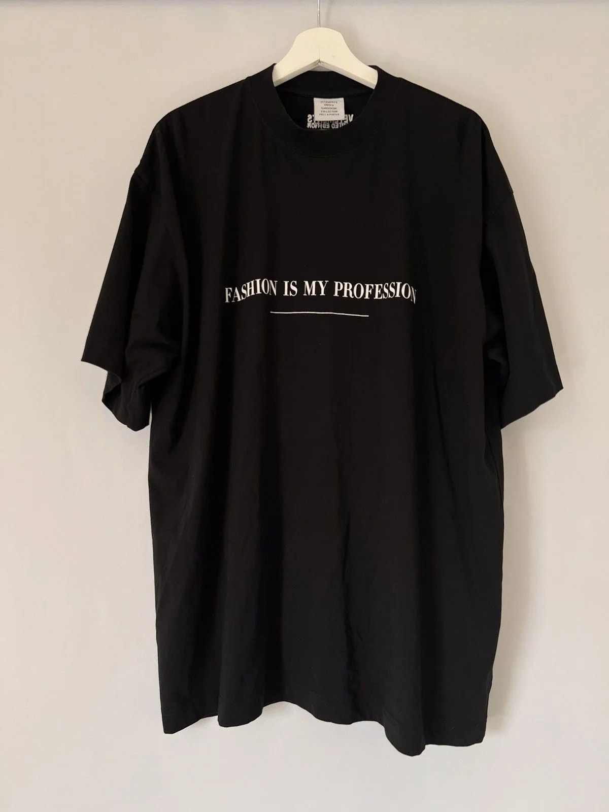 Vetements ‘Fashion Is My Profession’ Tshirt — streetwear — resale