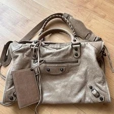 Balenciaga — Balenciaga the City 2WAY Greige Studs — Handbag — resale