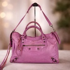 Balenciaga — Balenciaga City 2Way Barbie Style w/Strap Auth — Handbag — resale