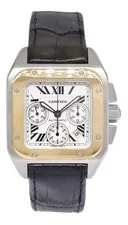 Cartier Santos 100 XL Chrono 18k YG/Steel Automatic W20091X7 2740 2