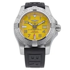 Breitling Avenger II Seawolf A17331 With 45mm Steel Case and Yellow Dial. Exc... 3