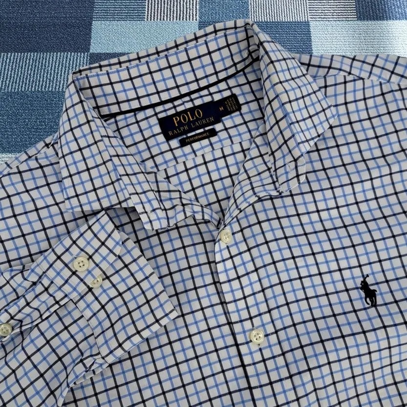 Polo Ralph Lauren M Performance Button Down Shirt Check Plaid — streetwear — resale
