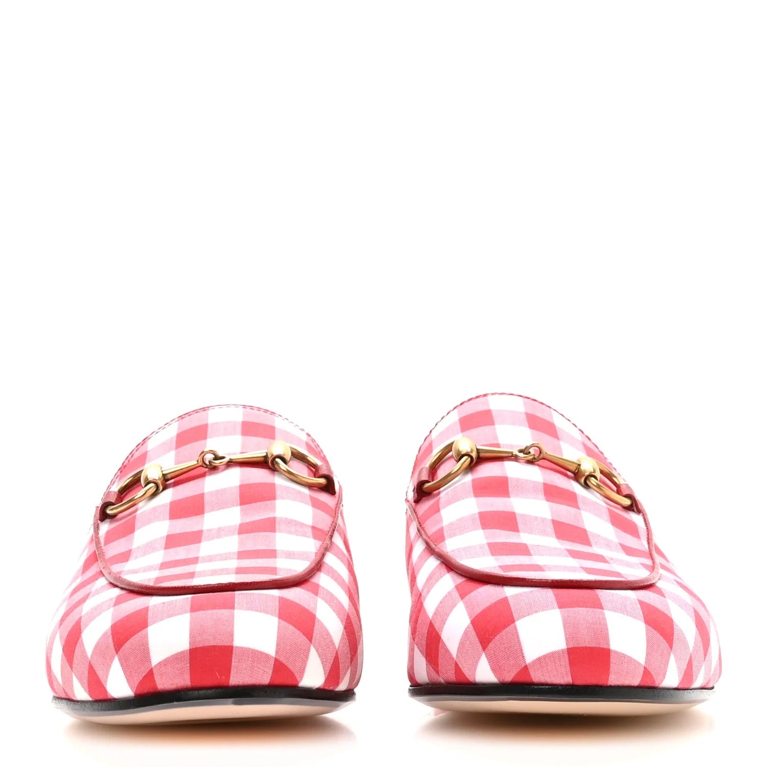 Cotton Gingham Princetown Slippers 35 3