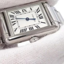 Cartier Tank Mast SM W22mm H29.5mm Stainless Steel Silver Dial WSTA0051 4