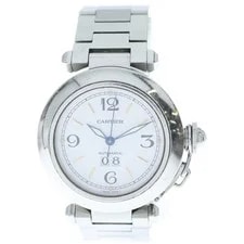 Cartier — Cartier Pasha C Big Date White Dial Automatic Silver W31044M7 630d38a — Watch — resale
