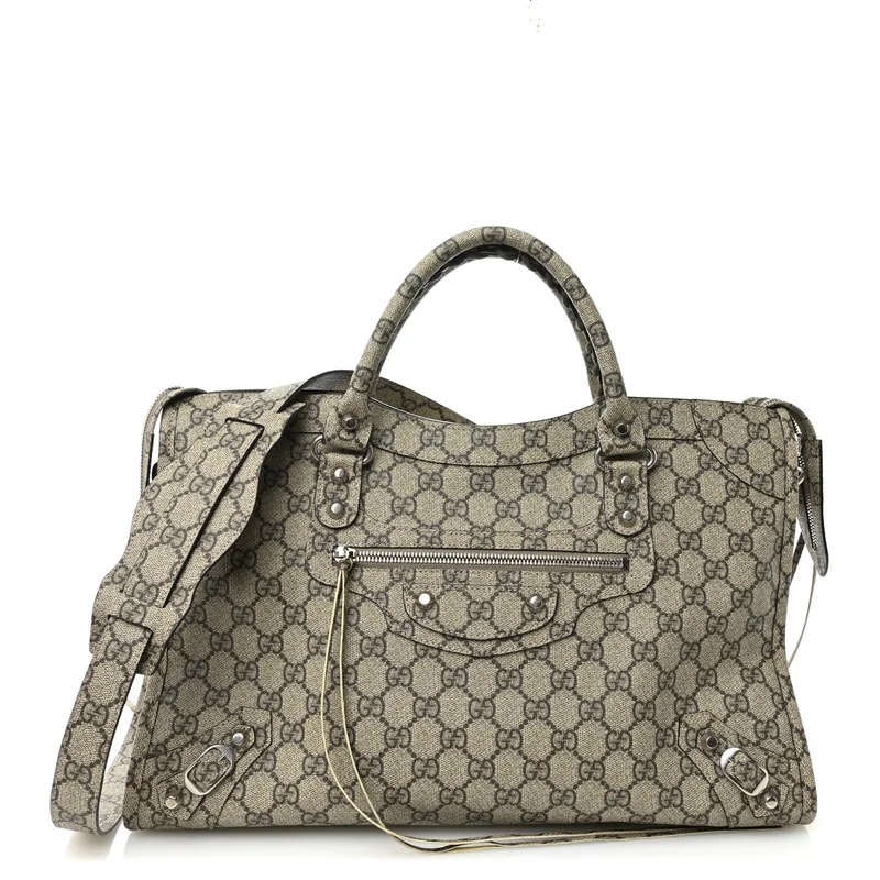 Balenciaga — X Gucci GG Supreme Neo Classic City — Handbag — resale