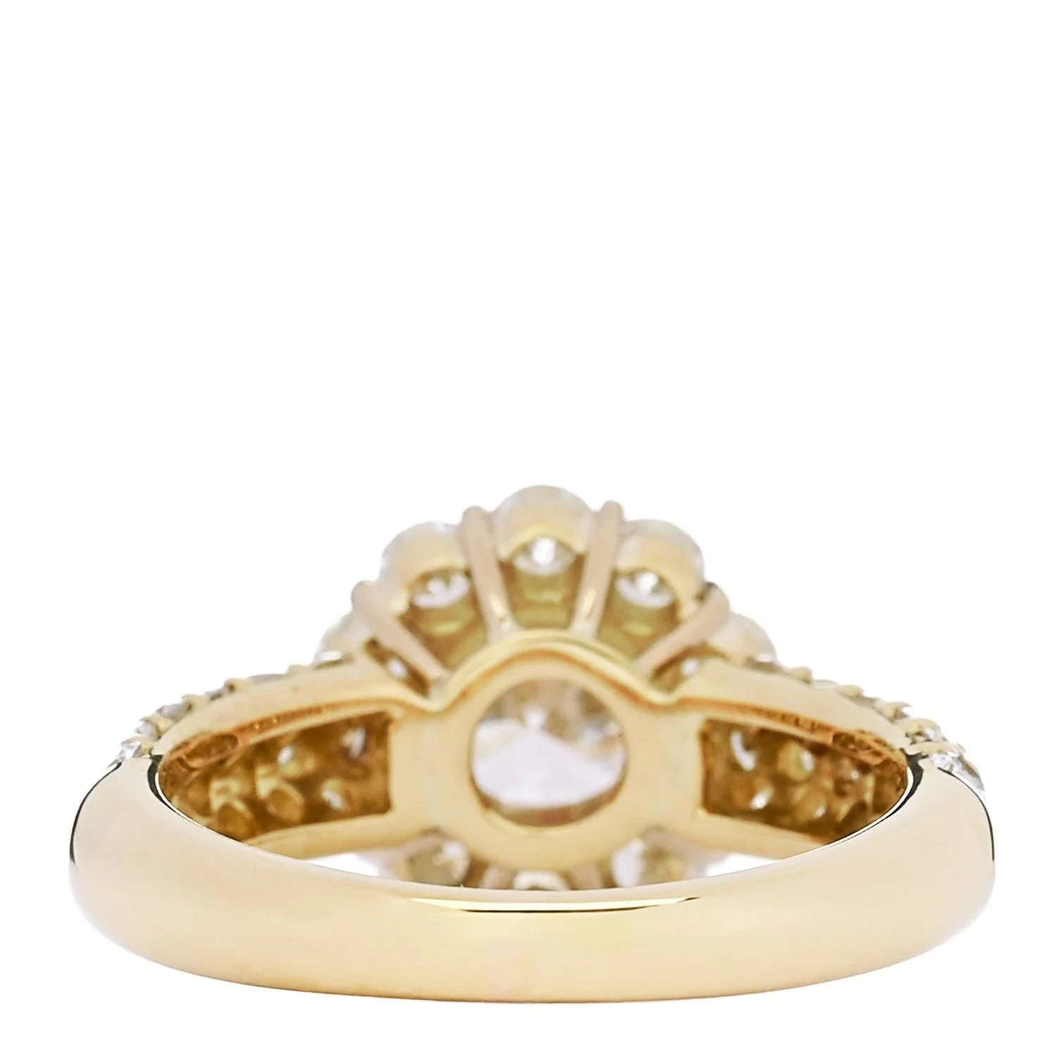 18K Yellow Gold 1.01ct Halo Engagement 53 6.25 4