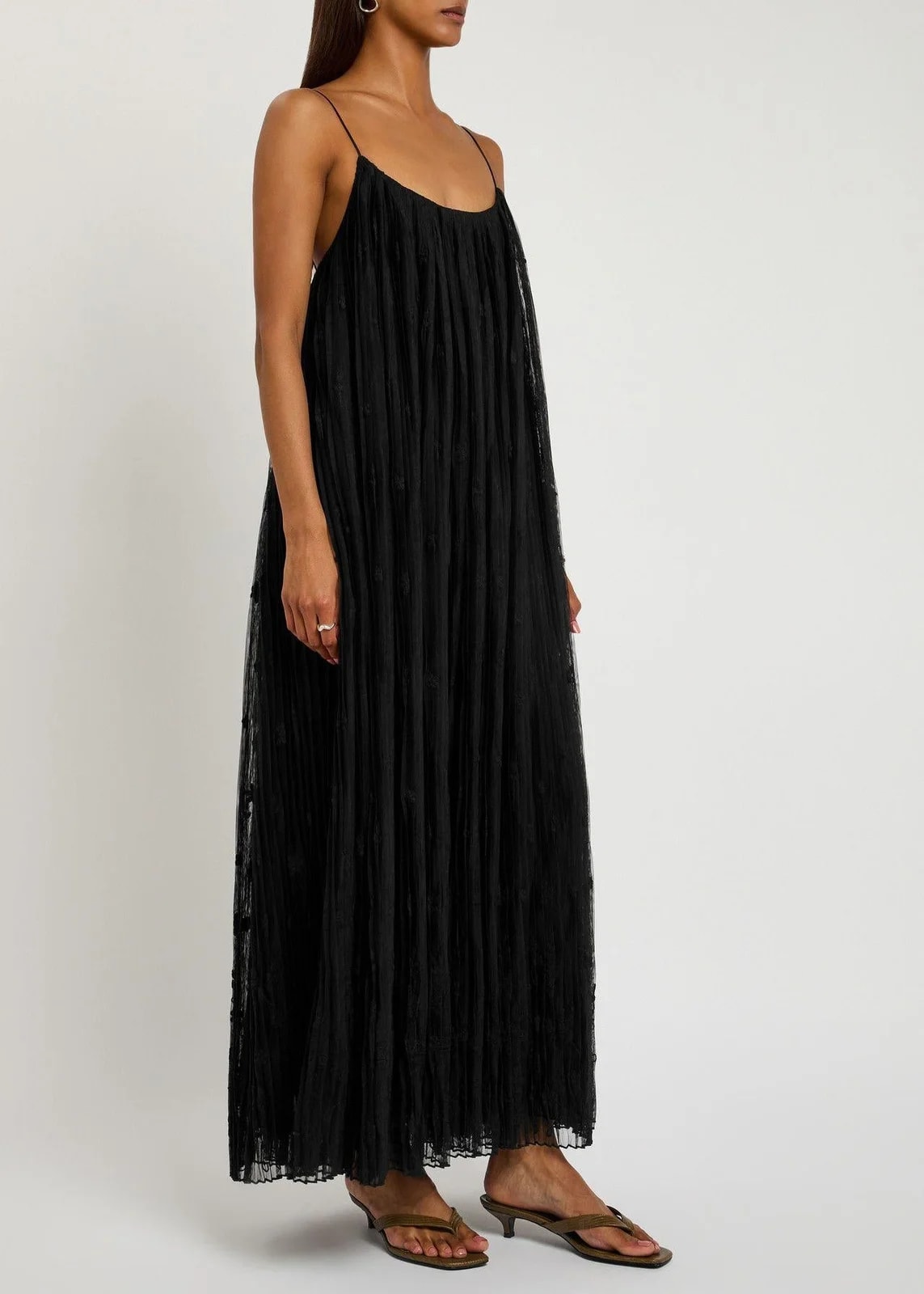 Toteme Floral-Embroidered Tulle Maxi Dress 2