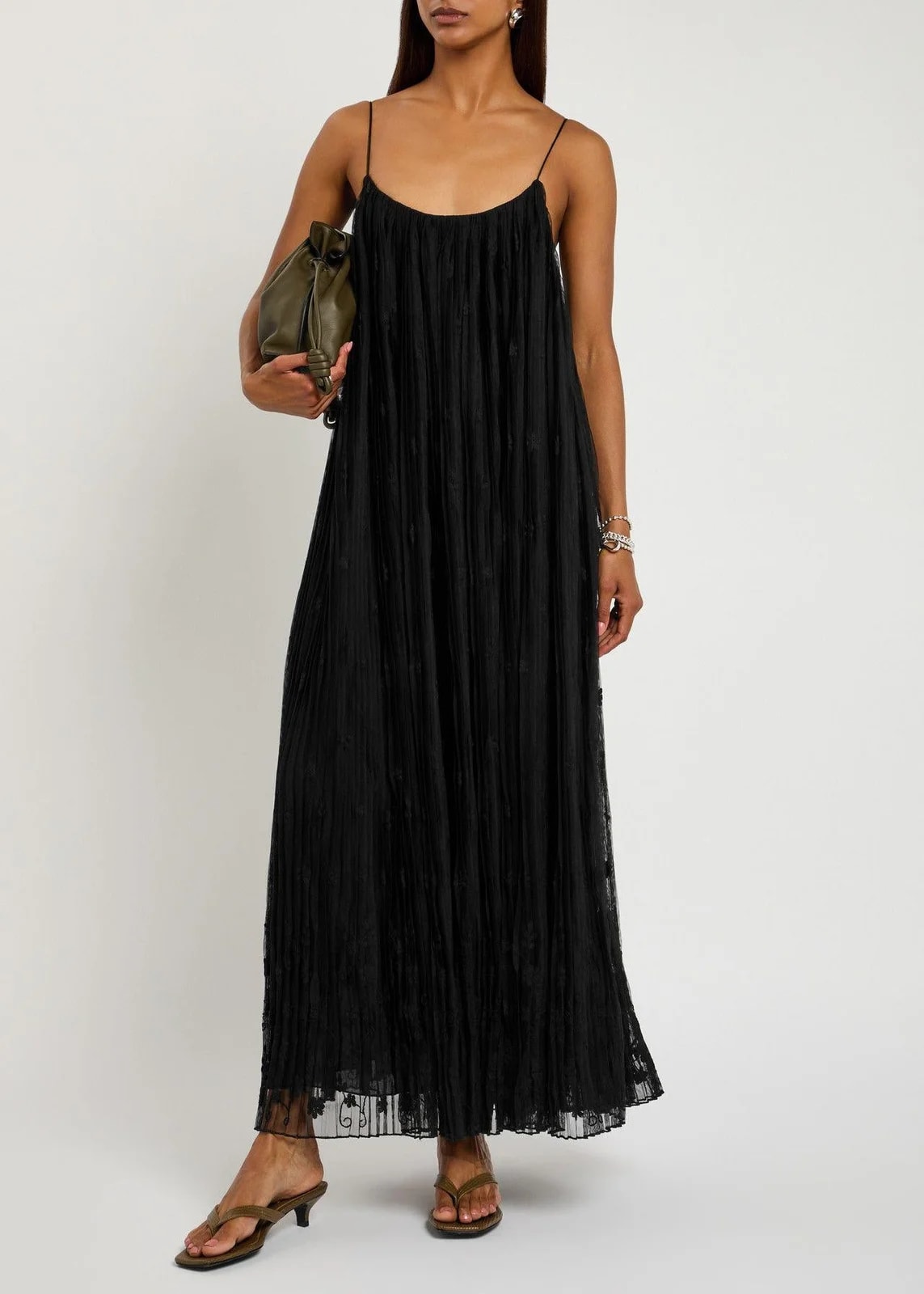 Toteme Floral-Embroidered Tulle Maxi Dress 4