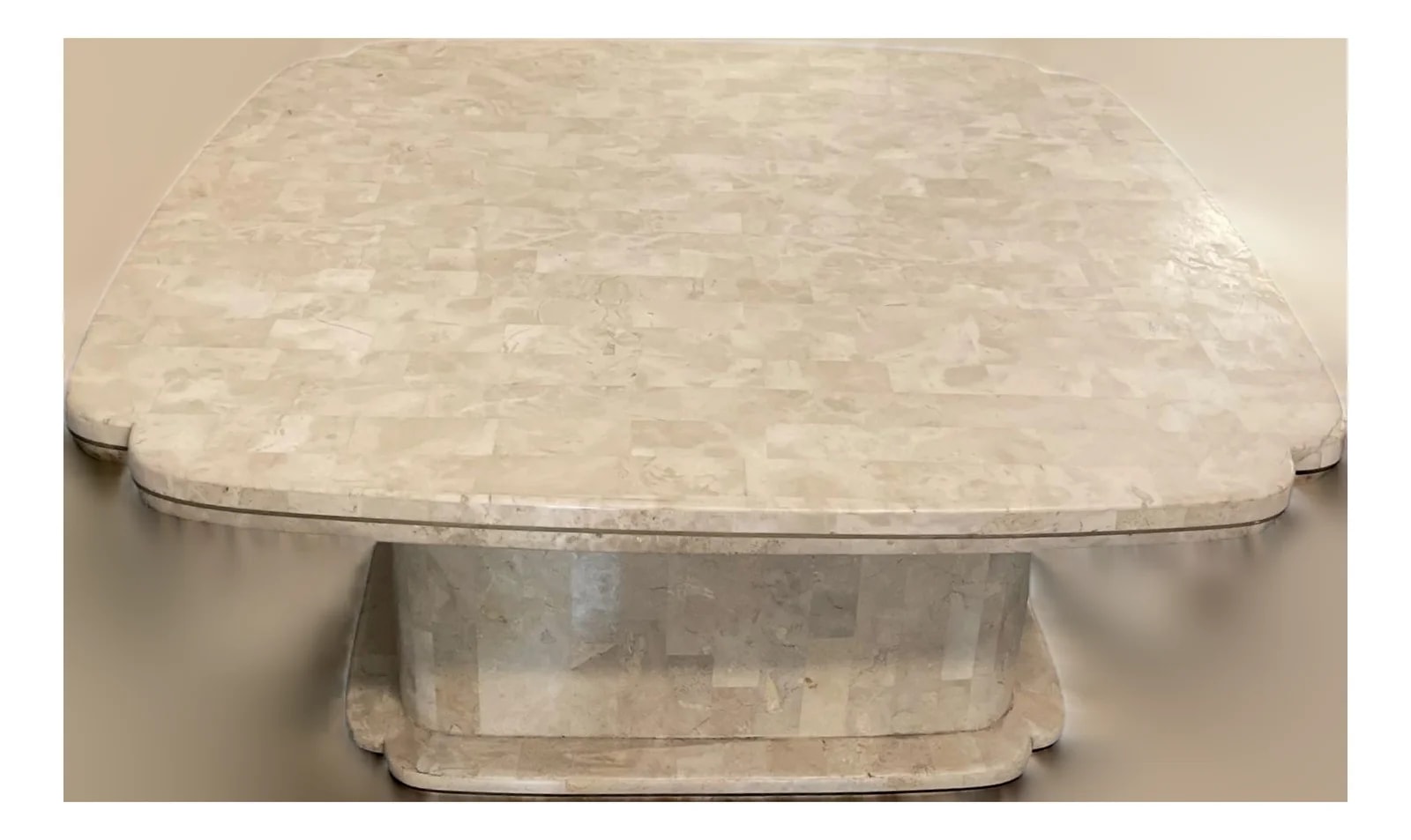 Hollywood Regency Tessellated Resin Square — Furniture — resale