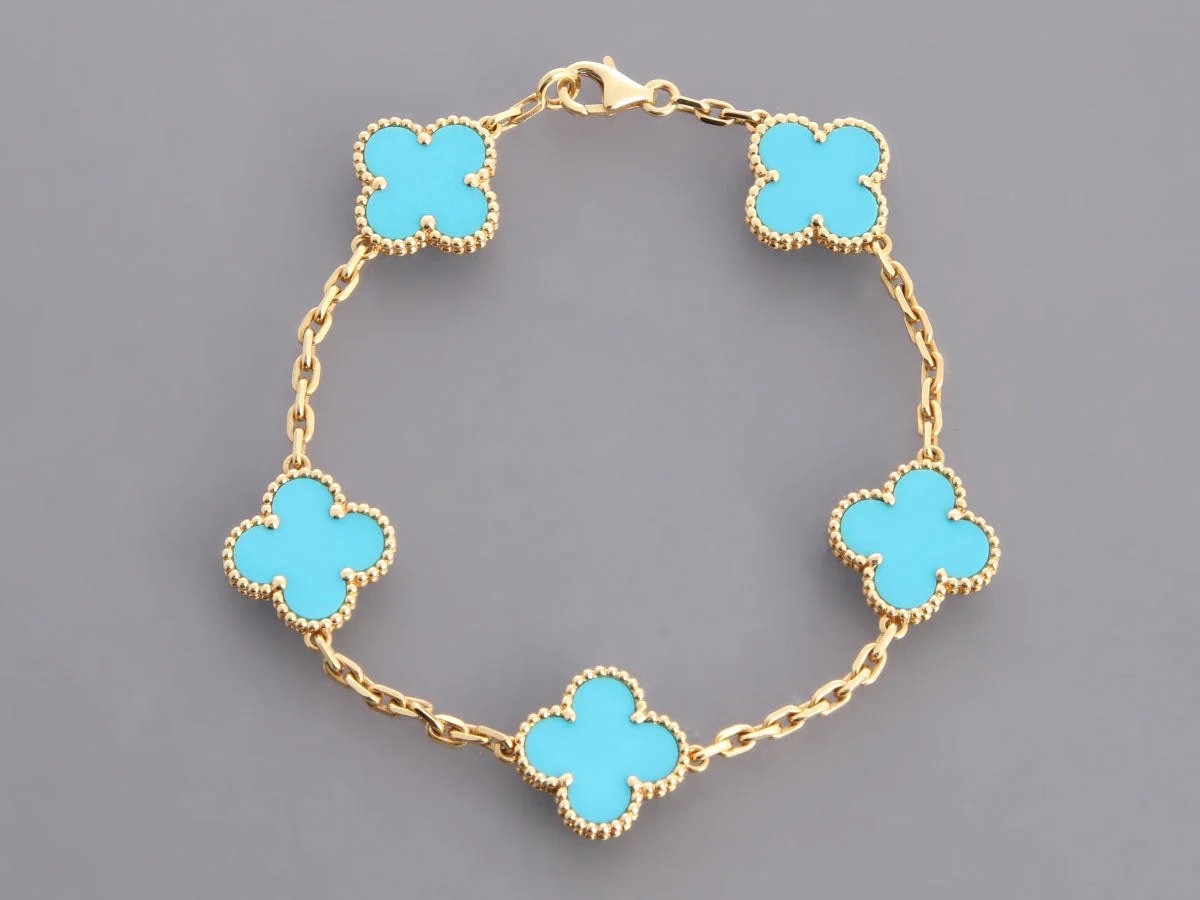 Van Cleef & Arpels 18K Yellow Gold 5-Motif Alhambra 2