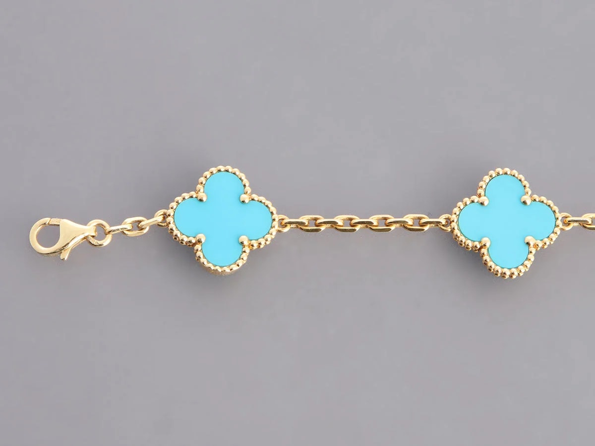 Van Cleef & Arpels 18K Yellow Gold 5-Motif Alhambra 3